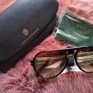 David Beckham Dark Havana Aviator Sunglasses